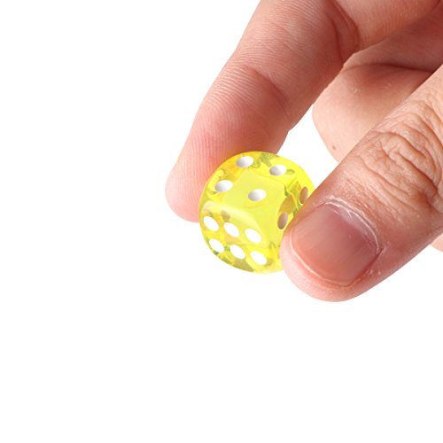 100 Pcs 6-Sided Games Dice Set, Translucent Colors Dices 14 Mm Round Corner Dice For Playing Games, Acrylic Bulk Dice For Board Games, Dice Games, Party Favors Gifts #TOP1