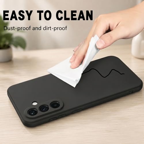 Image of Back Cover Compatible with Samsung Galaxy A57 5G | Full Camera Protection | Premium Liquid Silicon Case | Flexible Bumper Case for Samsung Galaxy A57 5G (Black)