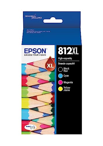 Image of Epson 812 DURABrite Ultra Ink High Capacity Black & Color Cartridge Combo Pack & 812 DURABrite Ultra Ink High Capacity Magenta Cartridge (T812XL320-S)
