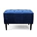 Christopher Knight Home Kalani Tufted Navy Blue New Velvet Ottoman