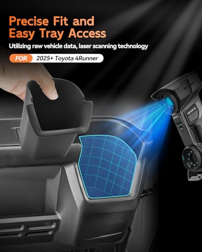 Insertos de silicona para portavasos traseros Toyota 4Runner 2025-2026 miniatura 2