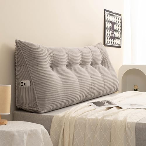 Oreiller de lit pour canapé-lit et grand coussin de soutien lombaire ergonomique de chevet