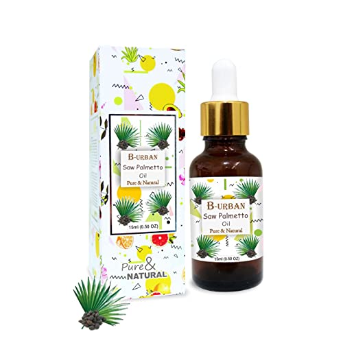 Image of B-URBAN Saw Palmetto Oil (Serenoa Repens) Pure & Natural Cold-Pressed Oil, Manages Pores, Moisturize And Nourish Skin, Prevent Hair Loss, Used In Cream, Lotion, Shampoo, Serum (15ml)