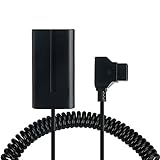 Andycine Coiled D-Tap to Sony L-Series F970 Battery Dummy Cable for Feelworld/Atomos/andycine Camera...