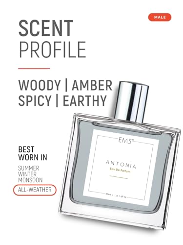 Image of EM5 Antonia Perfume for Men | Woody Earthy Spicy | Eau de Parfum | Strong and Long Lasting Spray | Luxury Gift for Him