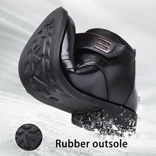 Men's Winter Genuine Leather Waterproof Dress Shoes Plush Fur-Lined High-Top For Men Business Occasions3