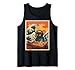 Retro Gamer Cat with Ramen Great Wave Anime Fans Men Kids Tank Top