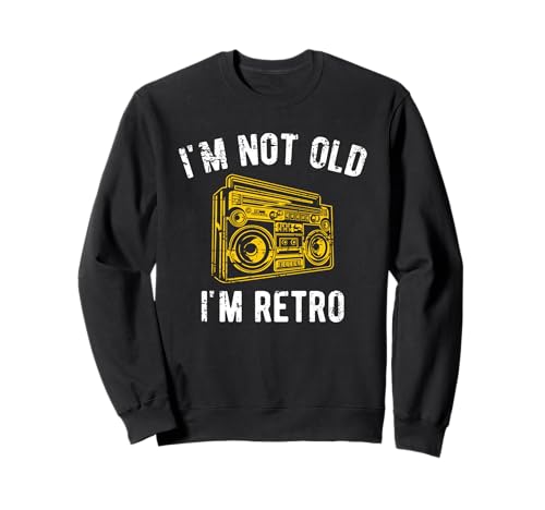 I'm Not Old I'm Retro Funny Boom Box �A���e�B�[�N���f�U�C�� �g���[�i�[