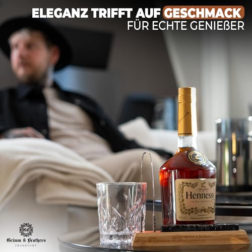 Whiskey Steine Set- 6 Premium Steine- Graviertes Bambus Gestell- Kühlsteine- Whisky Geschenke für Männer- Wiederverwendbare Eiswürfel… – Ansicht 5