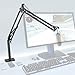 Lemxadd Microphone Stand Mic Boom Arm for Blue Yeti HyperX QuadCast SoloCast Yeti Nano Snowball SM7B Q2U Fifine K669B and Other Mics, Overhead Mic Stand Desk Boom Arm with 5/8