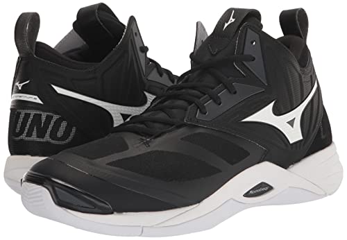 Mizuno Womens Wave Momentum Mid Volleyball Shoe 8 1 2 0850 , Black/White, 8.5 Us #TOP4