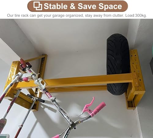Rollendes Reifenregal, Reifenregal, Reifenregal für die Garage, Lagerregal aus Metall zur Wandmontage, Regal für mehrere Reifen mit Zubehör, Hochleistungs-Reifenregal, Ei