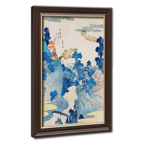 Toile Vue du Mont Fuji Kuniyoshi : cadre suspendu 20x30cm pour mur vide de salon