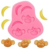 Monkey Banana Silicone Molds, Monkey and Banana Cake Mold for Chocolate Cake Decoration Candy Cupcake Topper Cake Polymer Clay Crafts Epoxy Resin