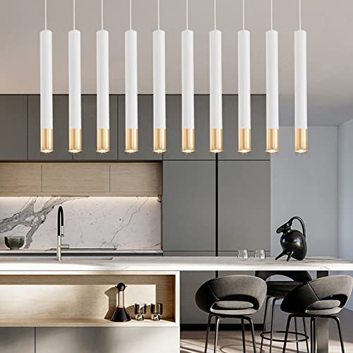Lampe à Suspension Cylindrique Light Kitchen Îlot Plafond Long Tube Led