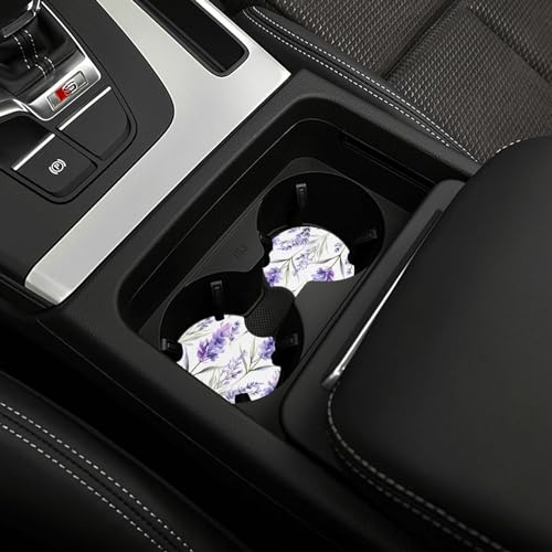 Portavasos para Auto Flores Lila 2 Piezas Absorbentes miniatura 5