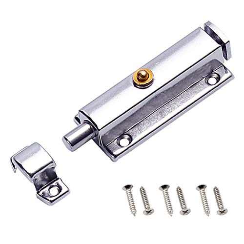 7,6 cm Türriegel für Innentür, Edelstahl-Federriegel, Laufschieberriegel Cover