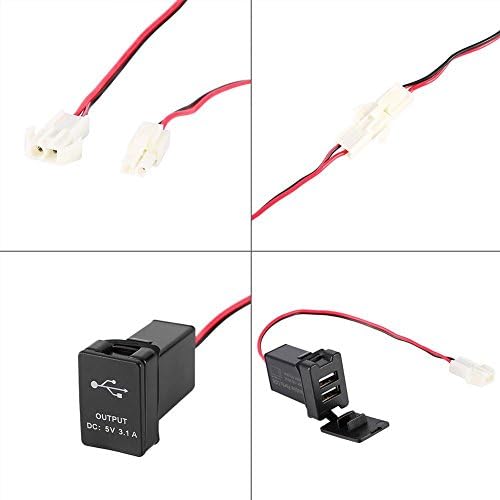 Dual USB Charger Adapater, DC 12V 24V To 5V 3.1A Dual USB Ports Socket Charger Adapter replacement for Cars ZY