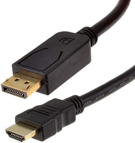 kenable DisplayPort Plug to HDMI Male Plug Display/Monitor/TV Cable 5m [5 metres]