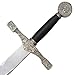 Medieval Warrior Knights Templar Long Sword with Sheath Steel Guard, Leather Wrapped Handle (Excalibur)
