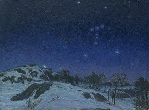 Pintura sobre lienzo Notte d'inverno de Karl Nordstrom, el regalo artístico ideal de 60x90cm