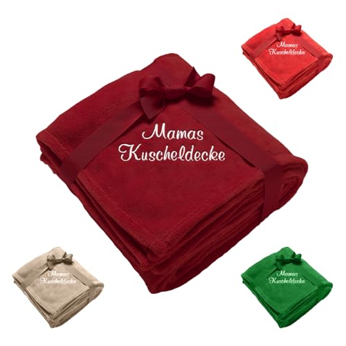 Diamandi Kuscheldecke Mit Namen Bestickt Bordeaux