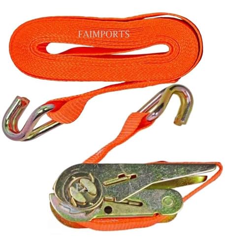 Jogo 4 Cinta Fita Catraca Prender Carga Amarrar 700kg E Moto Cor:Laranja