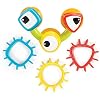 Yookidoo Baby Bath Toy - Spin 'N' Sort Water Gear - Childrens Sensory Water Wheel Set That Attaches to Any Size Tub - Includes Suction Cups, 3 Googly Eye Gears, and Pourers