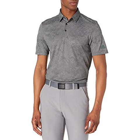 Camisa polo adidas Golf Camo Primegreen Aero.rdy para hombre, negra/gris, talla S Cover
