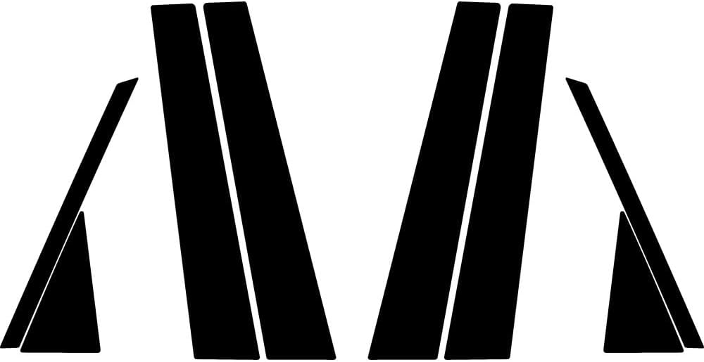 Rvinyl Pillar Post Window Trim Compatible with Nissan Sentra 2013-2019 - Matte (Black)