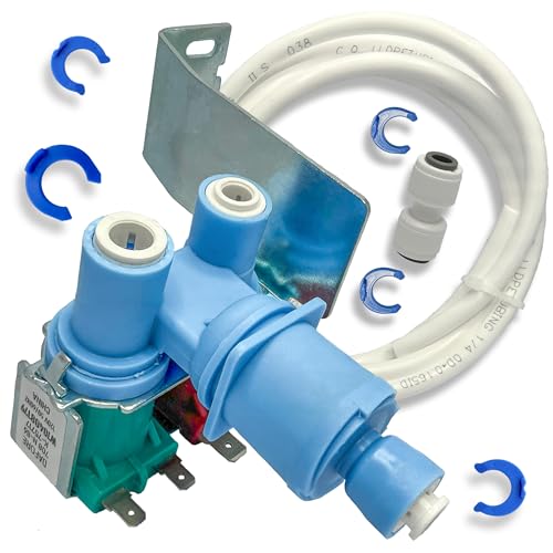 Upgraded W10408179 W10179146 Refrigerator Water Inlet Valve Compatible with Whirlpool Kenmore KitchenAid Maytag IKEA,Replacement For IMV708 W10408179VP 2188746 2186486 2315534 2304757 2205762 2188708