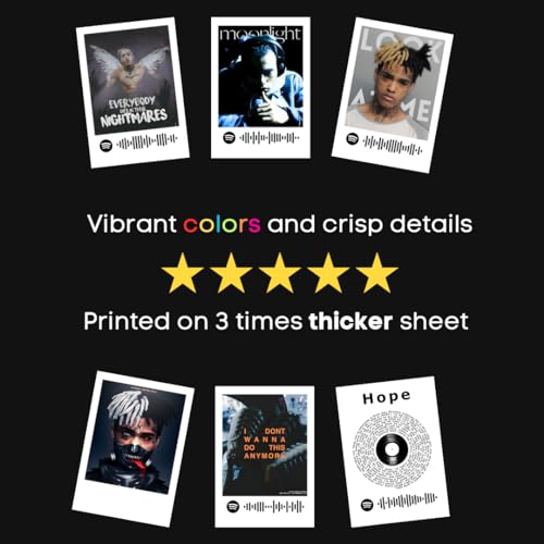 Image of Xxxtentacion Polaroids | Xxxtentacion Songs Mini Poster Kit (Set of 15) | Xxxtentacion Songs Hope, Moolight Songs Size (8 x 6 cm) Posters for Phone Accessories, Bedroom, Office, room decoration