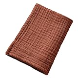 Serviette de Bain 50x90 cm   Serviette Toilette Gaze de Coton Terracotta