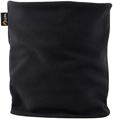 Lupa Handmade Unisex Double-Layer Micro Fleece Neck Warmer - Neck Gaiters for Men - Winter Neck Warmer for Women (Black)