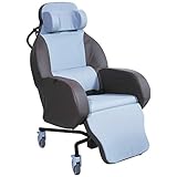 DeVilbiss Healthcare Integra Shell Tilt in Space Mobile Chair, 18' Armless, Blue, Dartex, Classic Style, Mobility Chair
