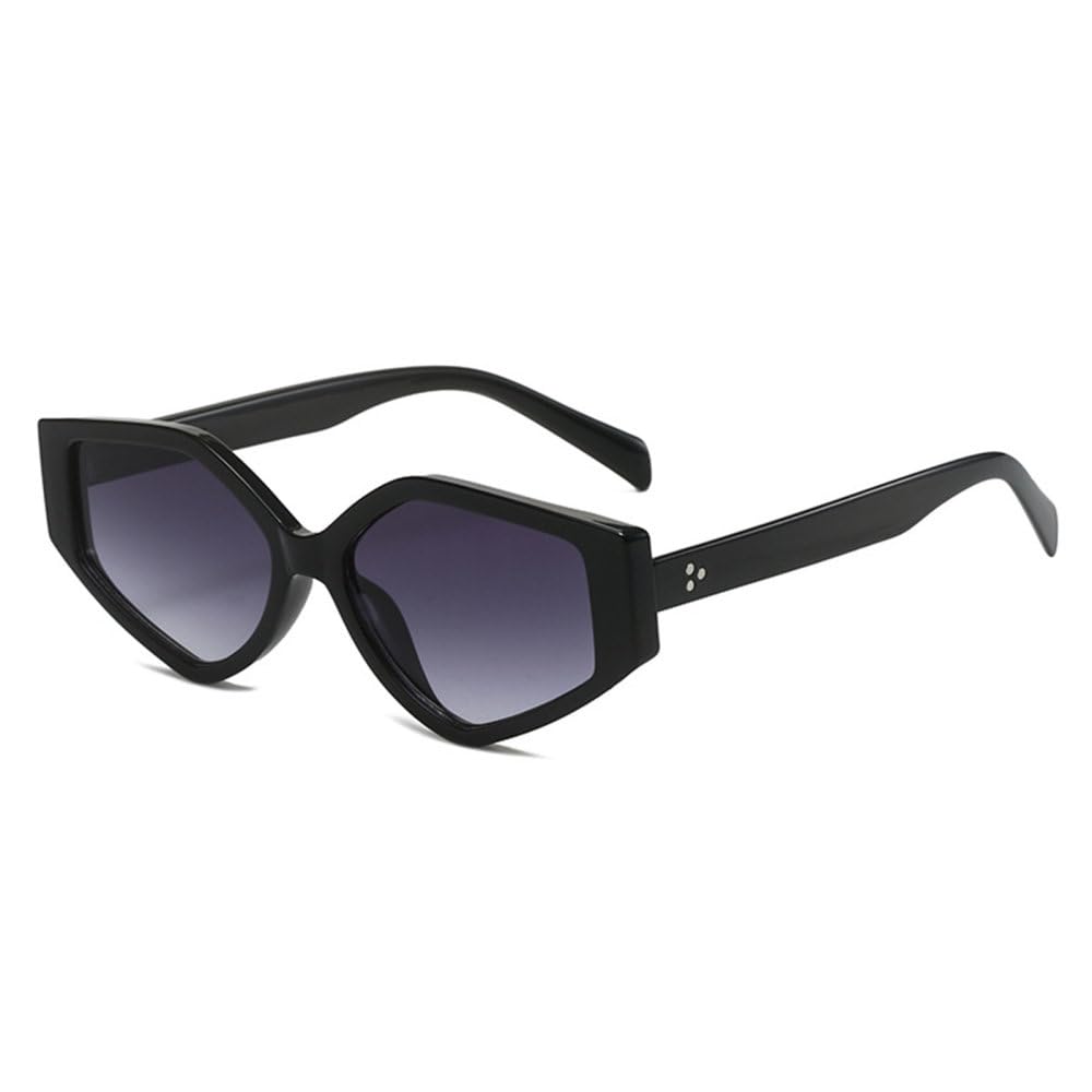 Lunettes de soleil vintage rivets aux finitions géométriques et verres dégradés - 8