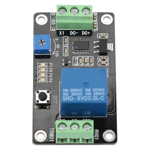FTVOGUE Timer Relay, Delay Timer Relay Self - locking Delay On Off Time Switch DC 5V12V24V, Relays (DC5V), Module Cover