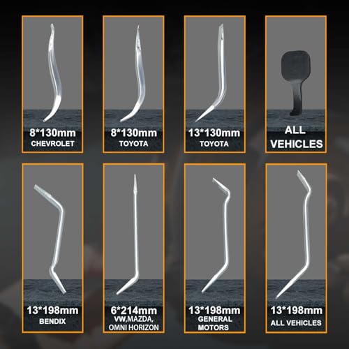 LainKeen 16PCS Drum Brake Tool Kit with Brake Spring Pliers Anti-Rust Brake Spring Installer Remover Compressor Brake Adjustment Spoon Brake Pad Gauge Measuring Tool Brake Bleeder Hose by LainKeen - Image 5