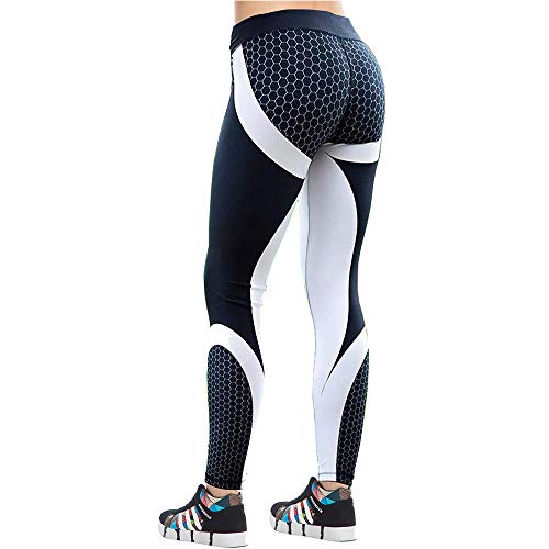 بنطلون رياضة ديق على الجسم بخصر مرتفع للنساء مناسب لليوجا وا...