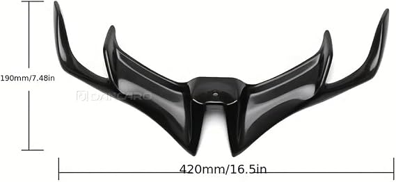 Rear Fairing Motorcycle Front Fairing ABS Aerodynamic Winglets Lower Guard Cover for YZF R15 for YZFR15 V3.0 2017-2020(Black)