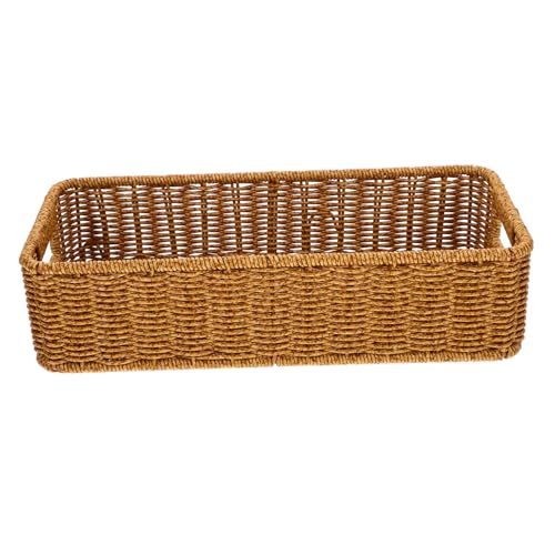 SOLUSTRE Stylish Practical Utensil Woven Cutlery Storage Basket Rattan Plait Kitchen Basket