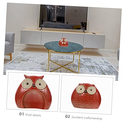 Statue hibou centre de table champêtre chic pour salon et meuble - 2