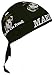 US Marine Doo Rag Skull Cap Bandana Head Wrap Dorag with Sweatband, includes a Bumper Sticker