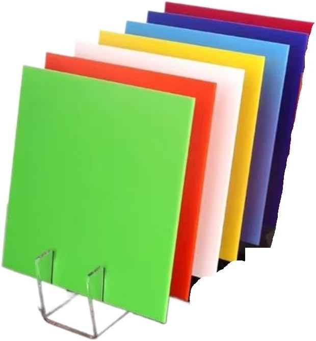 Acrylic Sheets For Cutting Multicolor 4x4 Inches Multiple Thicknesses Pack of 10