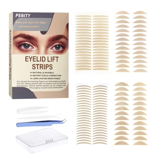 PEBITY 1220PCS Eyelid Tape for Hooded Eyes Invisible, Eyelid Lifter Strips – Instant Eye Lift Tape Lifting – Comfortable and Easy to Apply, No Surgery, Eye Lift Tape for Droopy Lids