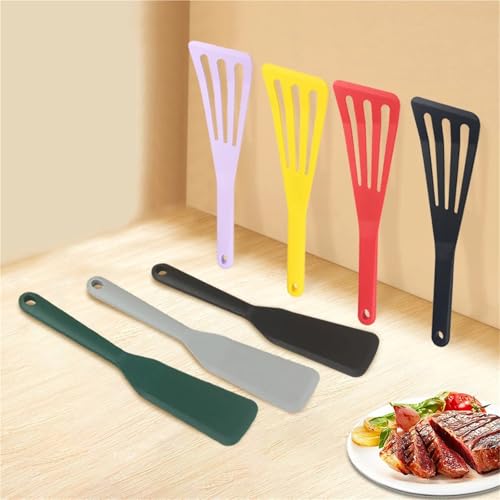 Spatule à poisson antiadhésive en silicone haute température style épuré noir