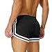 AIMPACT Men's Mesh Booty Shorts 3 Inch Quick Dry Lightweight Gym Workout Retro Athletic Running Short Shorts Black