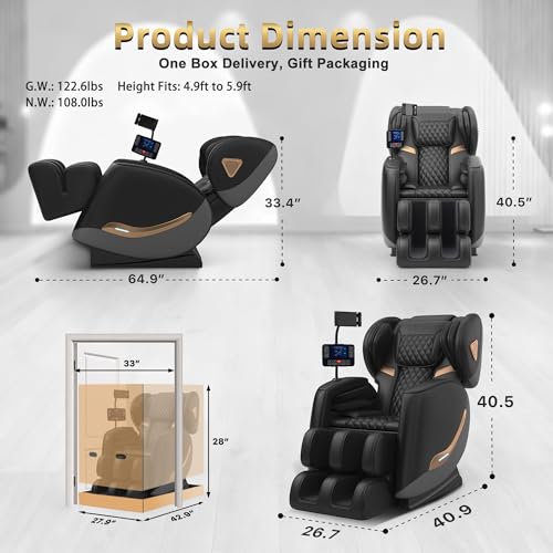 VireoNest 2026 Massage Chair Full Body, Zero Gravity Massage Chair Recliner - Upgraded 10-Point Roller, Heating, Airbags, Foot Roller, Shiatsu Full Body Massage Chairs, Gift for Parent