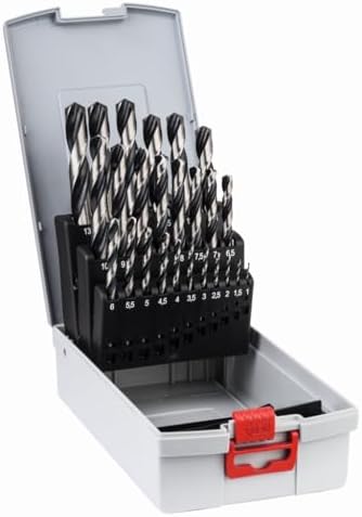 Bosch Professional 25-piece PointTeQ HSS Twist Drill Bit Set (for Metal, ProBox, Drill Driver Accessories)