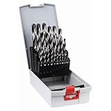 Bosch Professional Set de 25 brocas helicoidales HSS PointTeQ (para metal, ProBox, accesorio de taladro), Gris, diámetro 1-13 mm